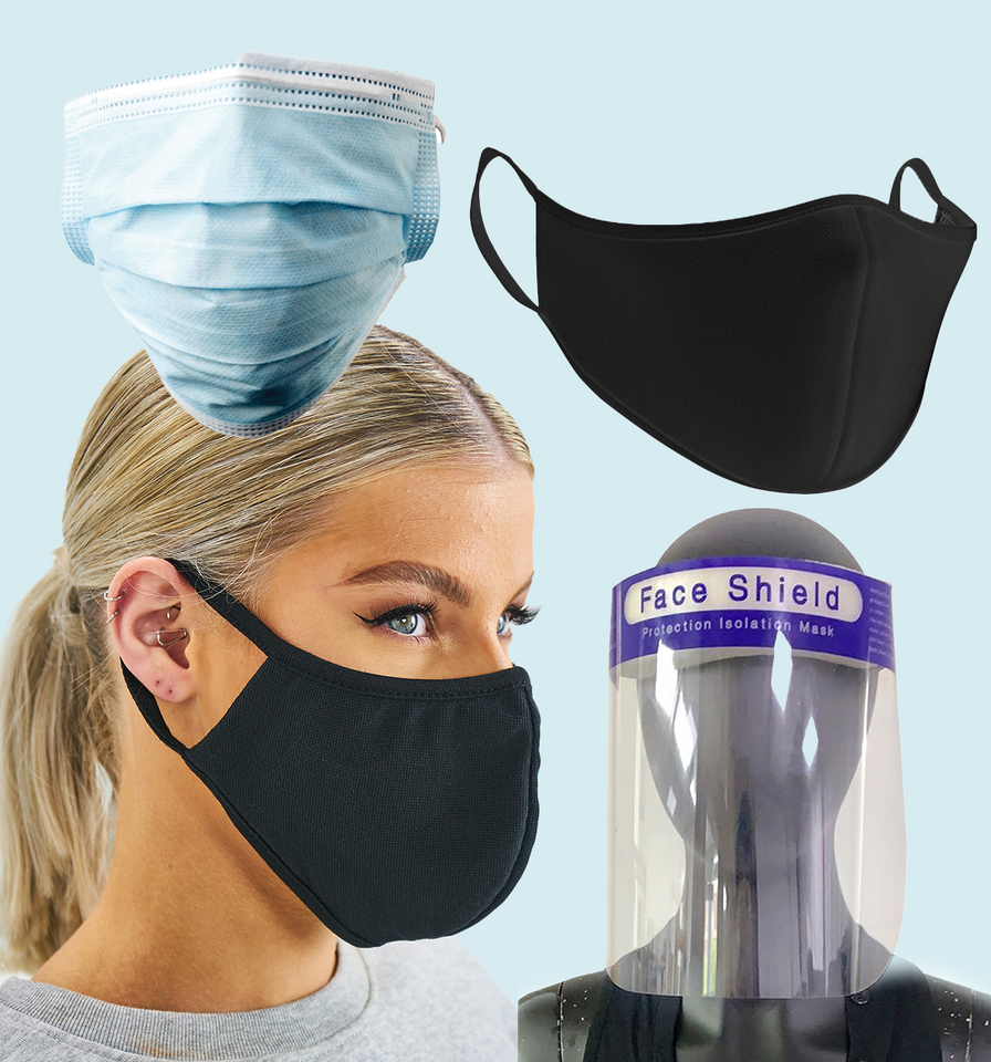 PPE, masks and face shields